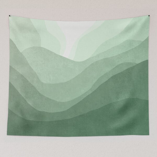 Item preview, Green wave landscape designed and sold by Miss-Belle.