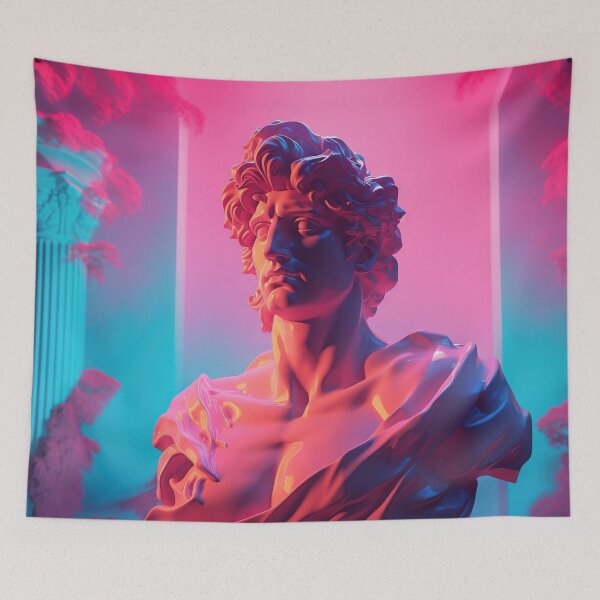 Item preview, Retro Mythos: A Vaporwave Homage to Greek Mythology designed and sold by Mullet Monkey.