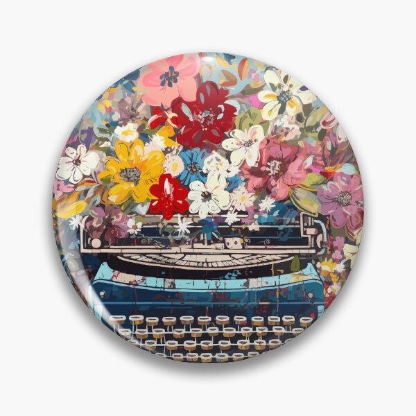 Item preview, Vintage Typewriter in Flowers designed and sold by TheHellSong.