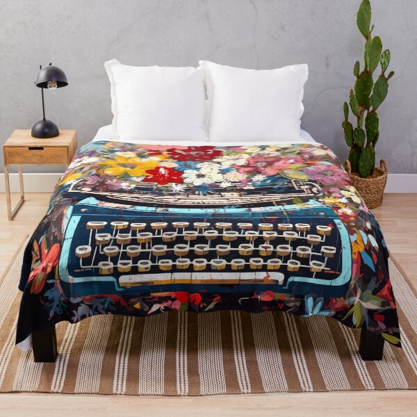 Item preview, Vintage Typewriter in Flowers designed and sold by TheHellSong.