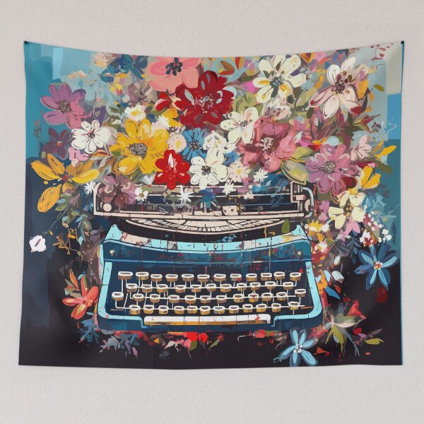 Item preview, Vintage Typewriter in Flowers designed and sold by TheHellSong.