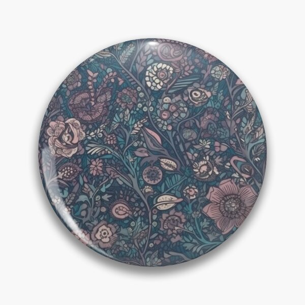 Item preview, tiny Fable Floralr colored blue and light surilian and mauve designed and sold by aquinavortex.