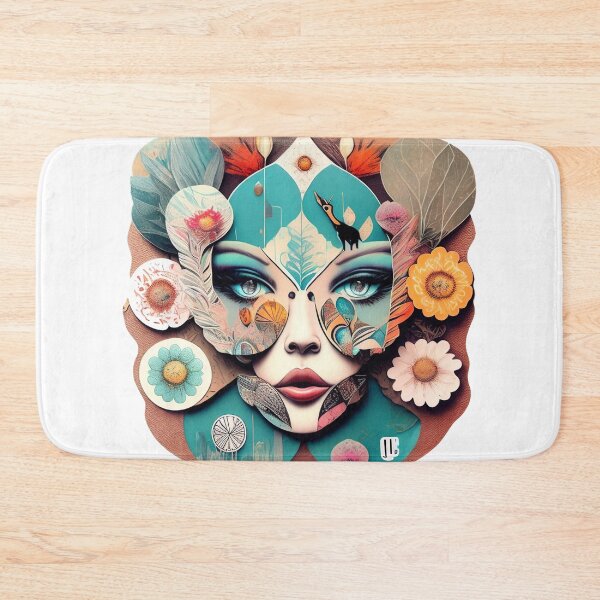 Item preview, Portrait of beautiful young woman with psychedelic make-up and flowers designed and sold by Sanan Israyilli.