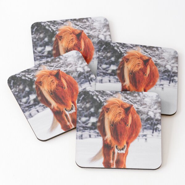 Item preview, Chestnut Horse in Snowy Winter Landscape - Matte Version designed and sold by Nicklas81.