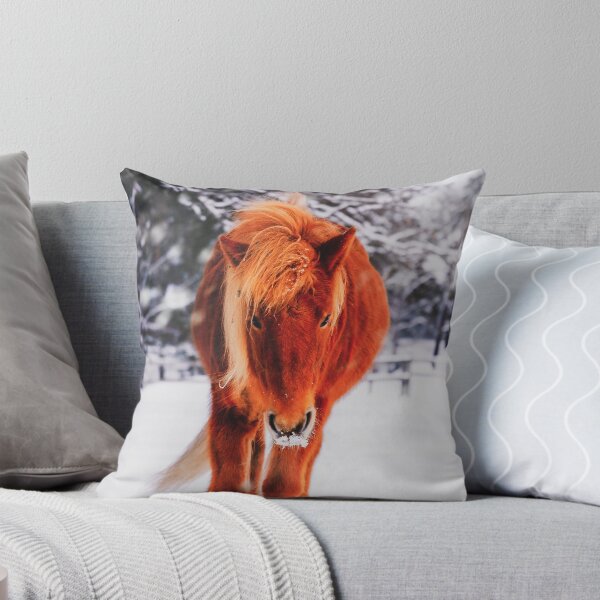 Item preview, Chestnut Horse in Snowy Winter Landscape - Matte Version designed and sold by Nicklas81.