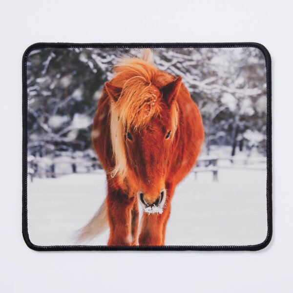 Item preview, Chestnut Horse in Snowy Winter Landscape - Matte Version designed and sold by Nicklas81.
