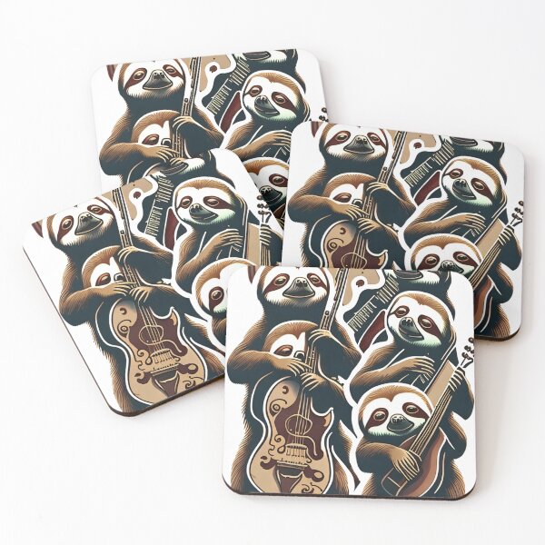 Item preview, Three sloths singing and playing guitar designed and sold by Sanan Israyilli.