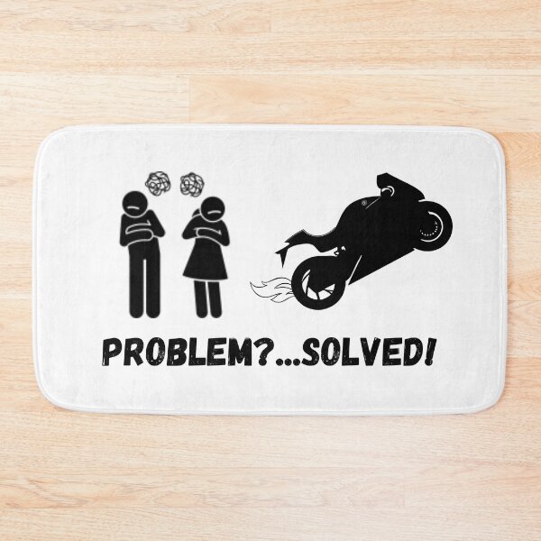 Item preview, Problems? Solved! Motorcycle sticker riders quote design designed and sold by YammsDesign.