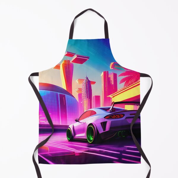 Item preview, Neon Porscha Super Car At Sunset designed and sold by Ink Art Design.