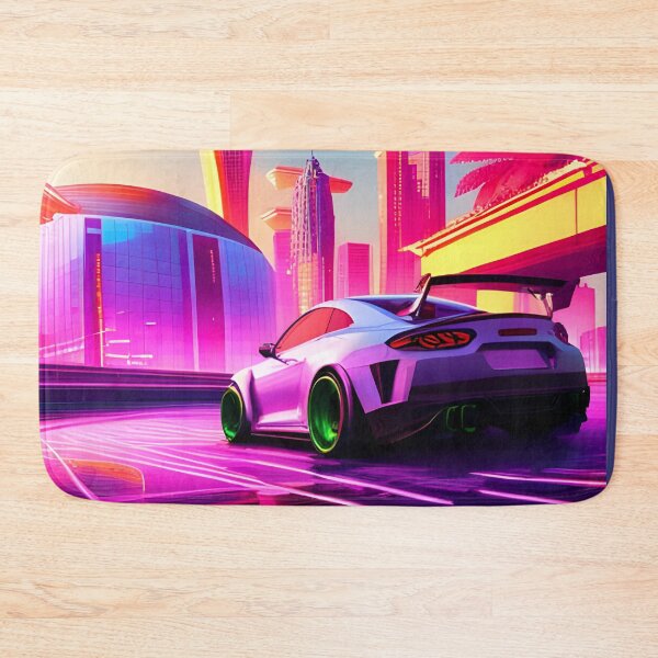 Item preview, Neon Porscha Super Car At Sunset designed and sold by Ink Art Design.