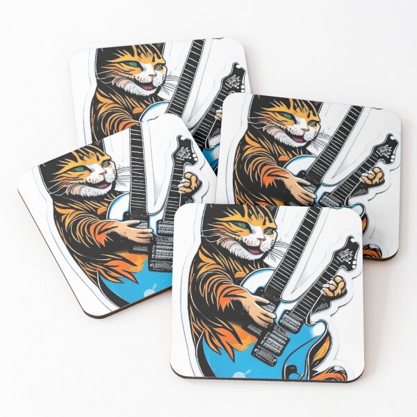 Item preview, Guitarist cat designed and sold by sekrecja.