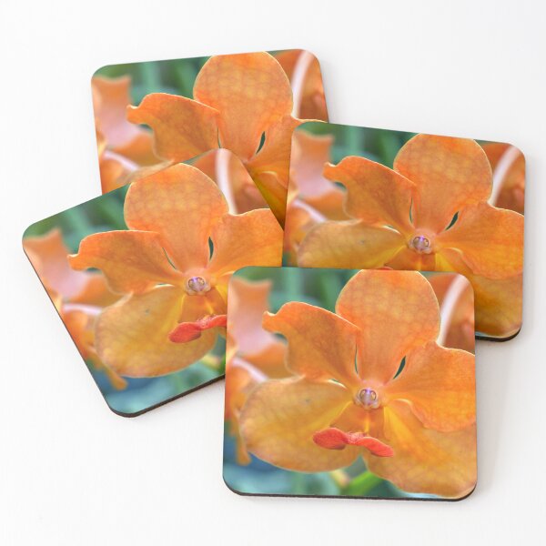 Item preview, closeup of an orange orchid designed and sold by likbatonboot.