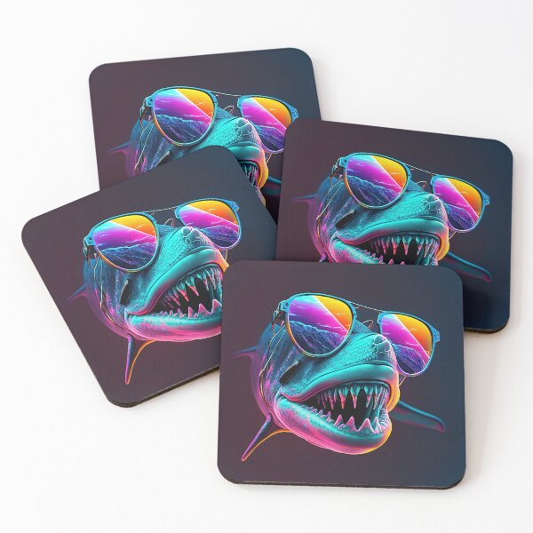 Item preview, Neon Shark with Sunglasses designed and sold by UlDesigns.