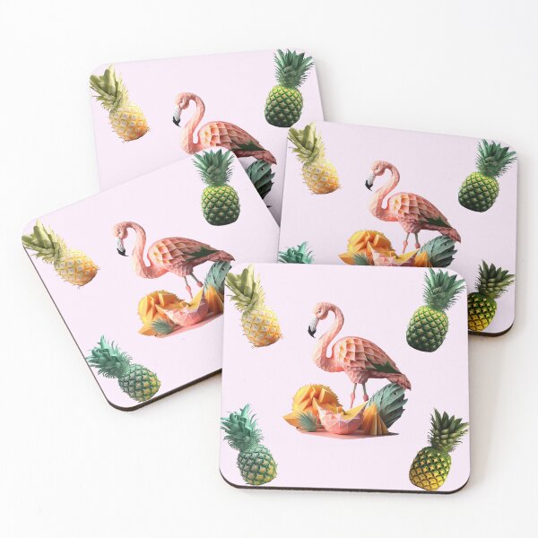 Item preview, Geometric Summer Patterns with Flamingo and Pineapples Stickers Pack designed and sold by AdiRemba.