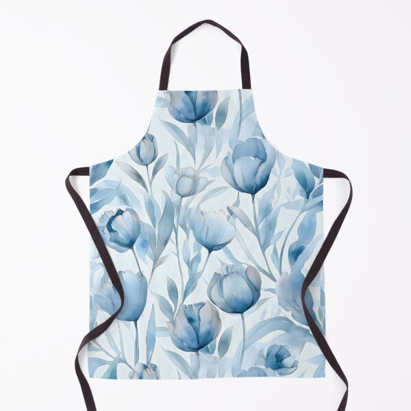Item preview, Tulip Flower Pattern Watercolor Alex Maleev Style light blue designed and sold by Japanattis.