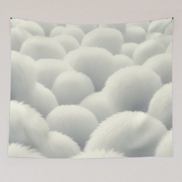 Item preview, soft balls, clouds, with word "fluffy" designed and sold by Time4Space.