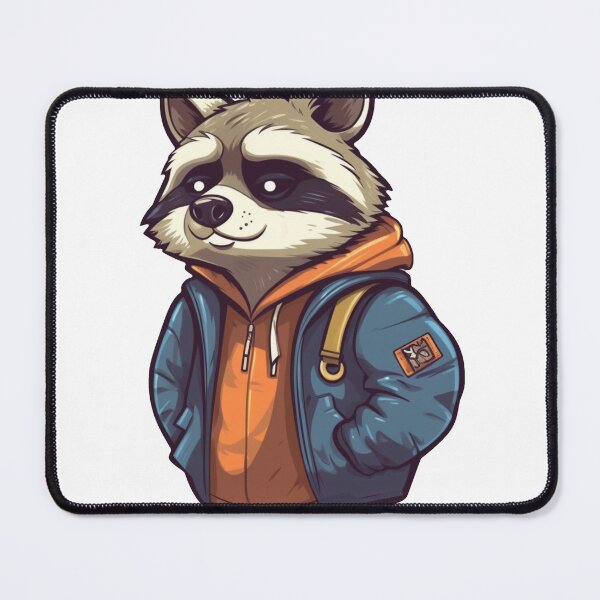 Item preview, Cool Raccoon Hoodie Stylized Anime Cartoon designed and sold by PrestigeTemp.