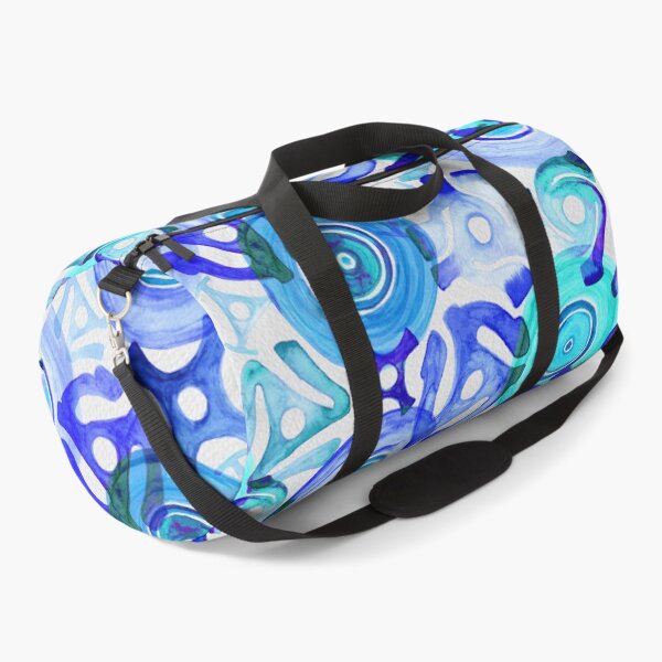 Item preview, Blue Vinyl Record Collector Pattern - Records + Adapters Watercolor Painting designed and sold by Carrie Cantwell Art.
