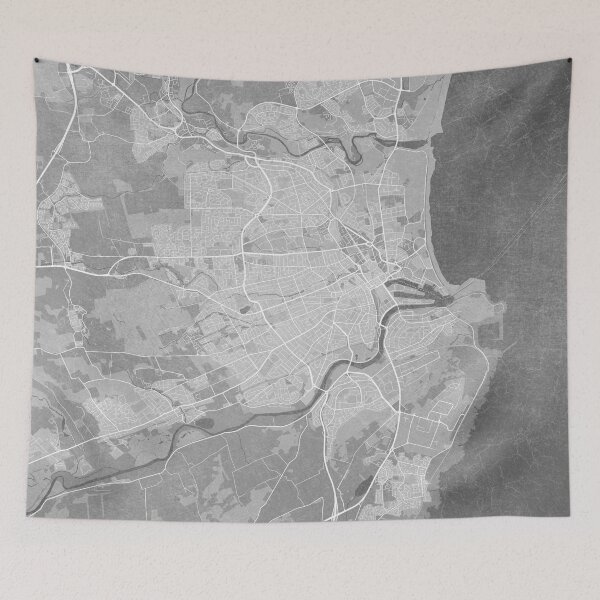 Item preview, Map of Aberdeen (Scotland) in gray vintage style designed and sold by blursbyai.