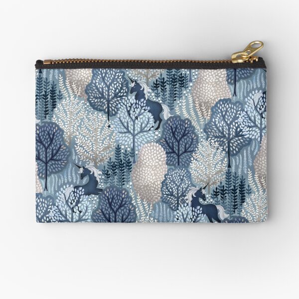 Item preview, Hidden unicorn woods neutral blues  designed and sold by adenaJ.
