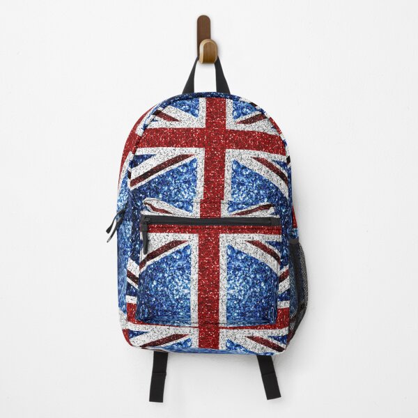 Item preview, UK flag red blue white faux sparkles glitters United Kingdom British Union Jack (Photo of Glitter - Not Reflective) designed and sold by PLdesign.