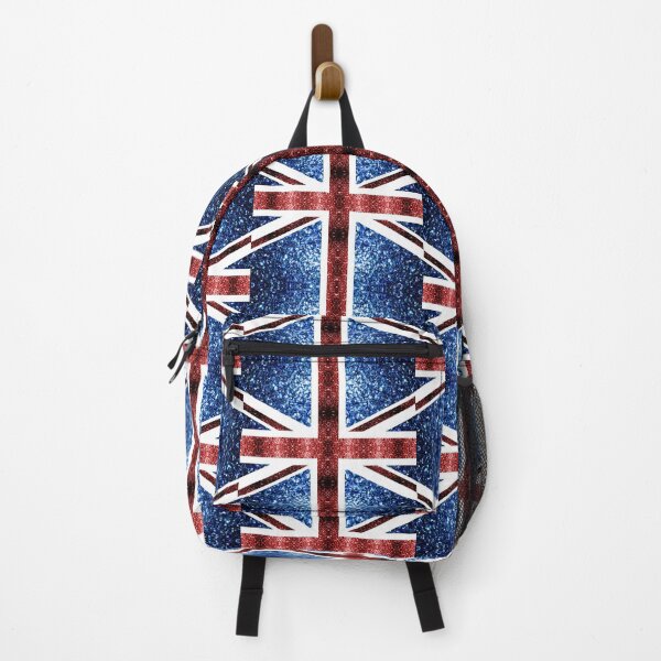 Item preview, United Kingdom UK flag blue red faux sparkles British Union Jack (Photo of Glitter - Not Reflective) designed and sold by PLdesign.