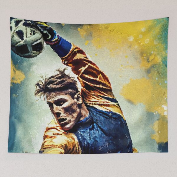 Item preview, Goalkeeper Football player sport art #football #soccer designed and sold by JBJart.