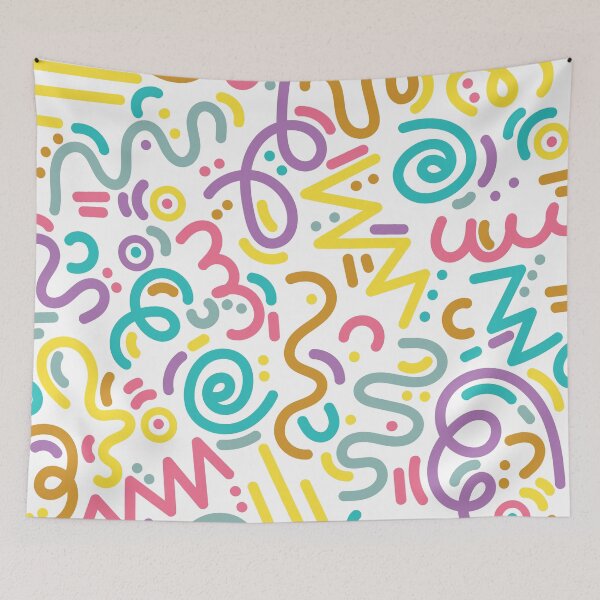 Item preview, Retro Memphis style patterns (Doodle) designed and sold by Cosmodoody.