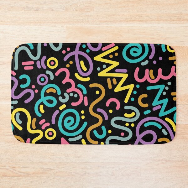 Item preview, Memphis Style Doodle Patterns (Black Background) designed and sold by Cosmodoody.