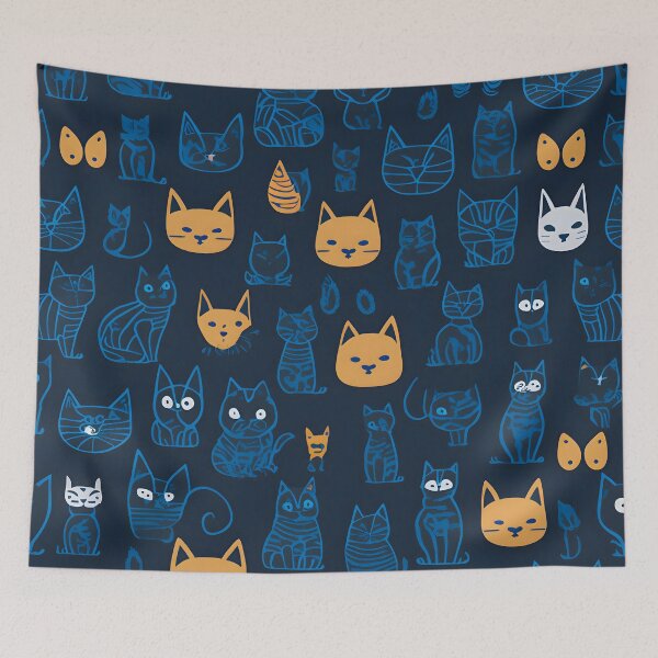 Item preview, Cat miaw pattern designed and sold by AeonGraphic.