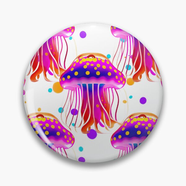 Item preview, Cute Colorful 3D Jellyfish Digital Art designed and sold by AllPrintsMore.