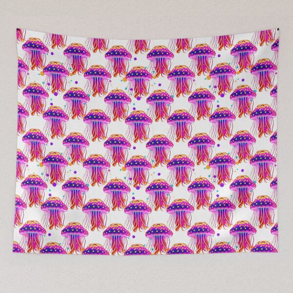 Item preview, Cute Colorful 3D Jellyfish Digital Art designed and sold by AllPrintsMore.