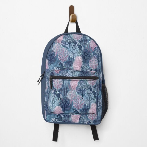Item preview, Hidden unicorn woods blue and pink designed and sold by adenaJ.