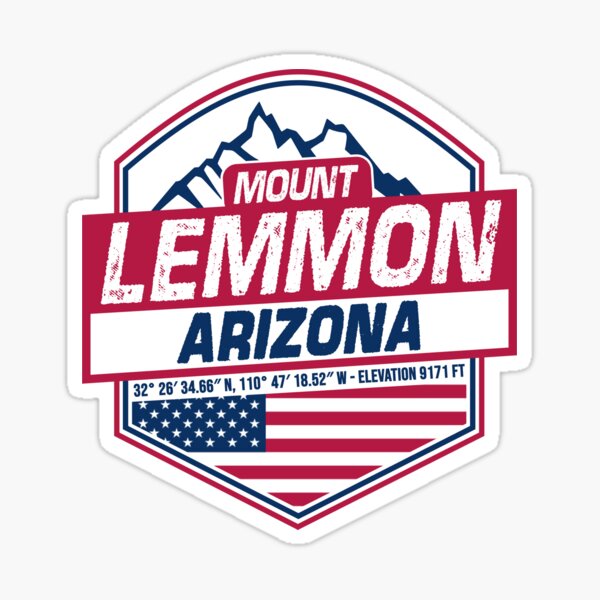 Mount Lemmon Arizona Hiking Cycling Running Sticker