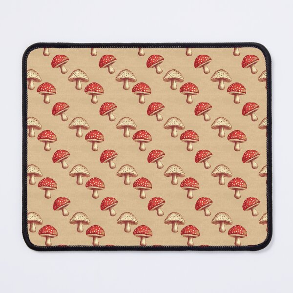 Item preview, Red and Beige Fly Agaric Mushroom Pattern designed and sold by Heather Maree Design Studio.