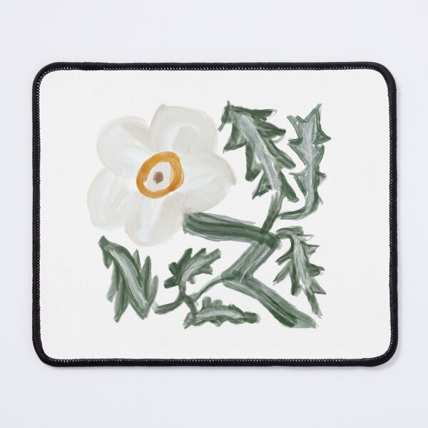 Item preview, Handdrawn White Prickly Poppy Flower designed and sold by tending-oaks.