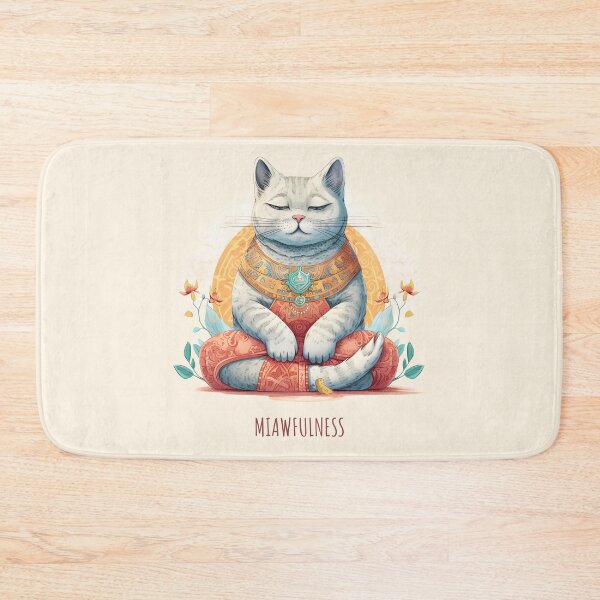 Item preview, Miawfulness Meditation Buddha Cat - yet another cat miaw designed and sold by ZenHorn.