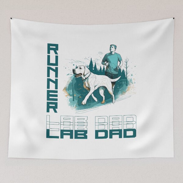 Item preview, Labrador Retriever Running Partner: un diseño motivador para papás de perros activos designed and sold by brindled.