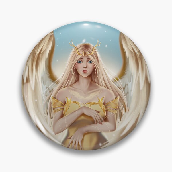 Item preview, Angel Girl with Golden Wings designed and sold by mizuyro.