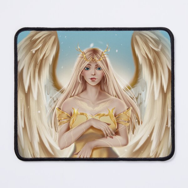 Item preview, Angel Girl with Golden Wings designed and sold by mizuyro.