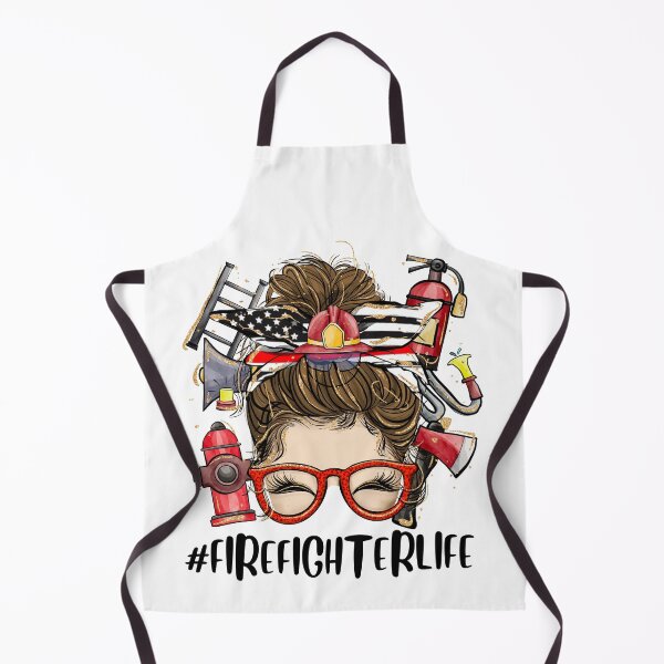 Item preview, #FIREFIGHTERLIFE, Fire Messy Bun, Firefighter, Fire Wife, Back the Red designed and sold by Luckydog23.