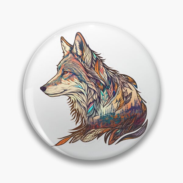 Item preview, Leafy Abstract Wolf Art designed and sold by PeteRascal.
