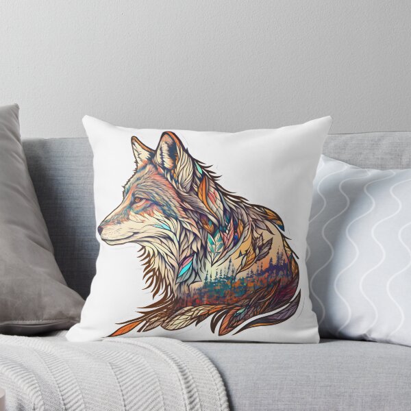 Item preview, Leafy Abstract Wolf Art designed and sold by PeteRascal.
