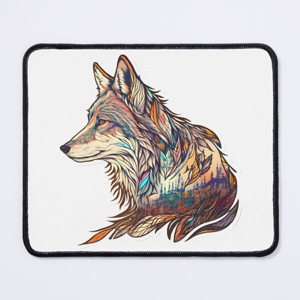Item preview, Leafy Abstract Wolf Art designed and sold by PeteRascal.