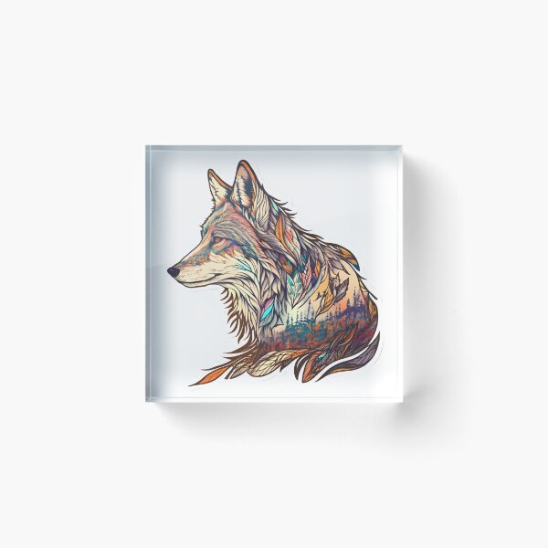 Item preview, Leafy Abstract Wolf Art designed and sold by PeteRascal.