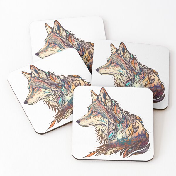 Item preview, Leafy Abstract Wolf Art designed and sold by PeteRascal.