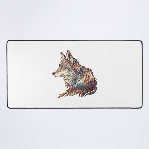Item preview, Leafy Abstract Wolf Art designed and sold by PeteRascal.