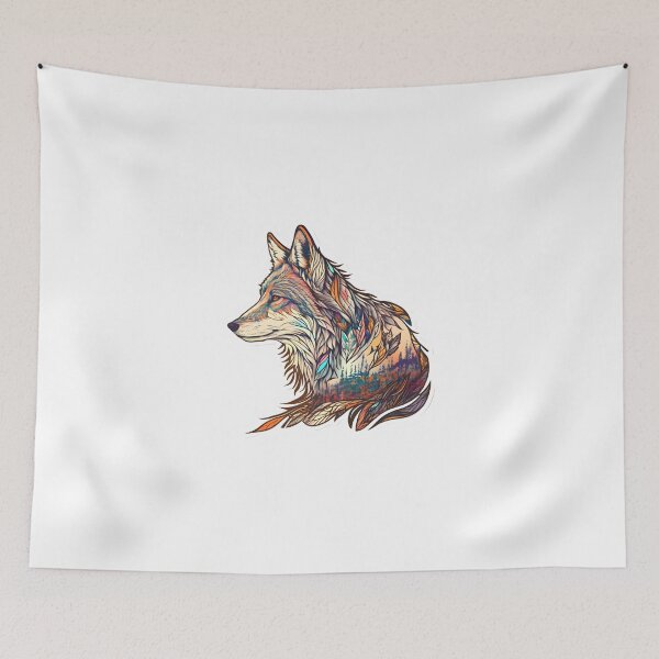 Item preview, Leafy Abstract Wolf Art designed and sold by PeteRascal.