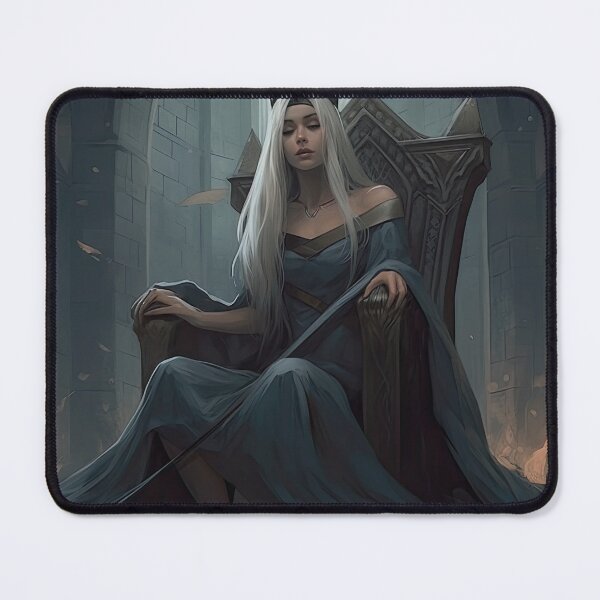 Item preview, Queen throne painting | Dark moody queen | Gothic white hair, Princesscore art | Tarot card queen, Anime queen designed and sold by ThatsTheStyle.