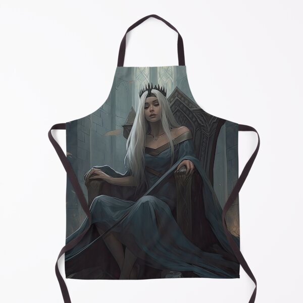 Item preview, Queen throne painting | Dark moody queen | Gothic white hair, Princesscore art | Tarot card queen, Anime queen designed and sold by ThatsTheStyle.